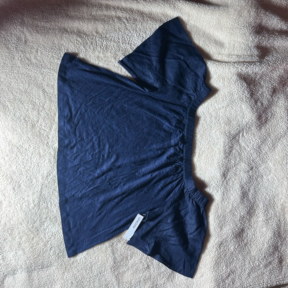 Navy Off-Shoulder Top